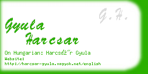 gyula harcsar business card